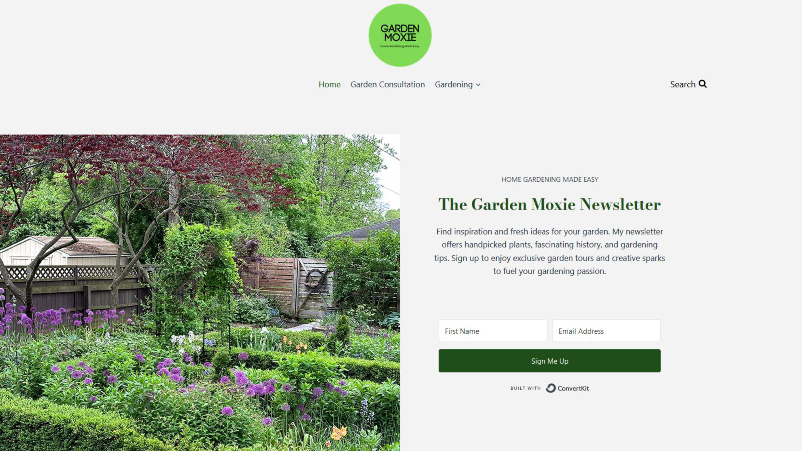 Resume and Website Garden Moxie